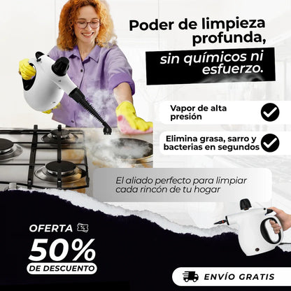 REDHUT: LIMPIADOR A VAPOR Y SANITIZADOR 50% DE DESCUENTO