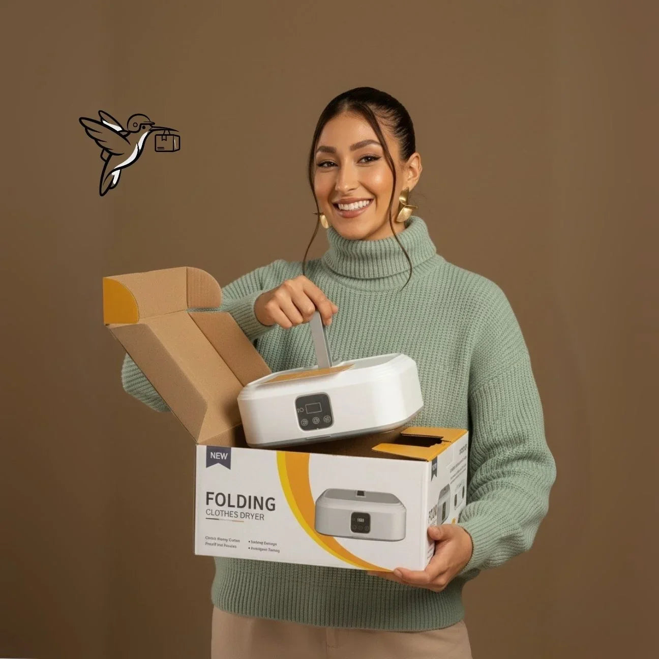 SECADOR DE ROPA PORTÁTIL 600W - 3 EN 1